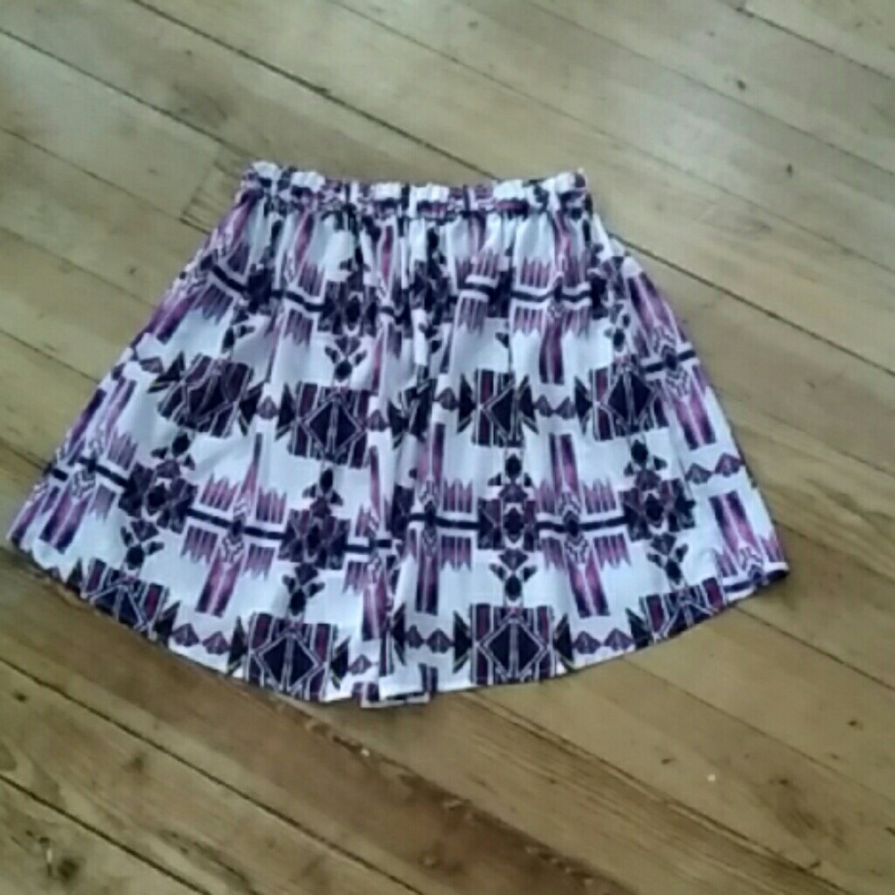 Pre-owned Marabelle High Low Print Skirt